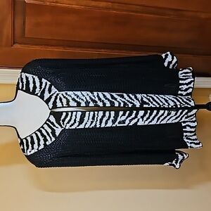 JEAN FOR JOSEPH LE BON BEADED SILK BLAZER JACKET BLACK WHITE 1X Vintage